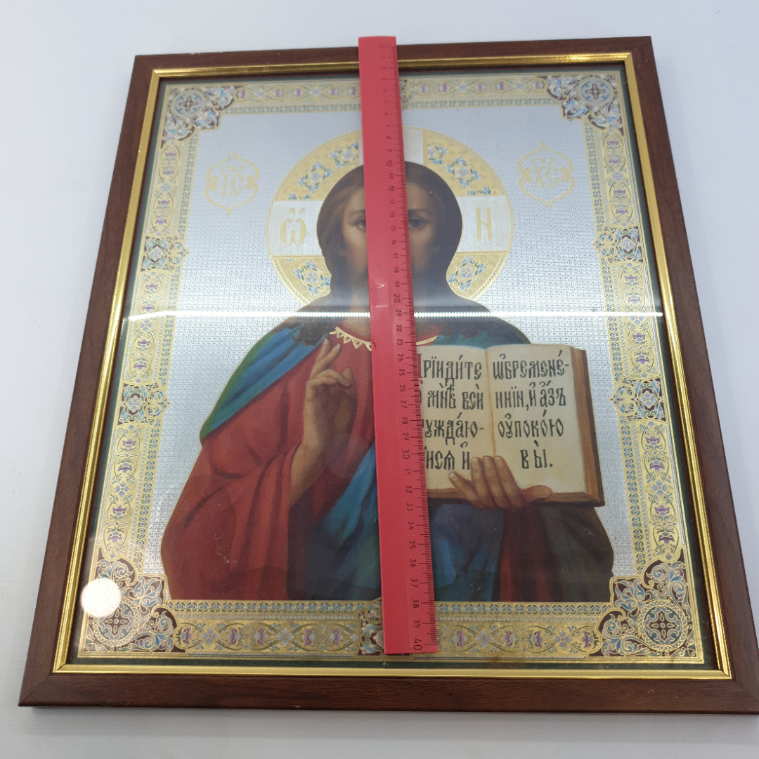 Икона "Господь Вседержитель", современная, размер полотна 40 х 33 см.. Картинка 6